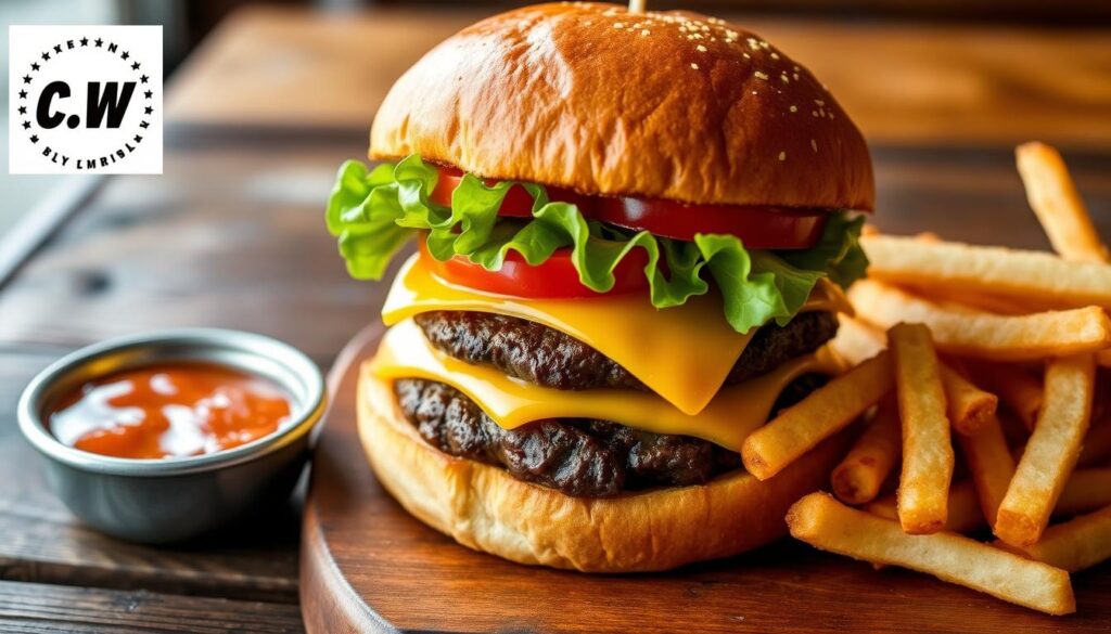 Beef Burger with Fries