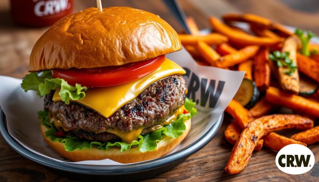 burger and fries